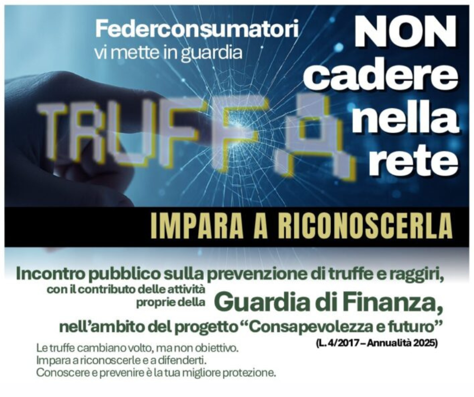 Al momento stai visualizzando Non cadere nella rete: iniziativa pubblica sulla prevenzione e di truffe e raggiri